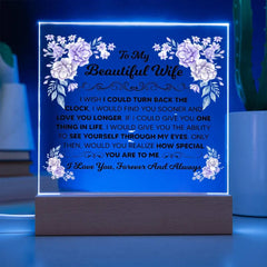 To My Beautiful Wife – Acrylic Square ShineOn Fulfillment