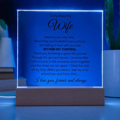 To My Wife Fate – Acrylic Square ShineOn Fulfillment