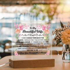 To My Beautiful Wife – Acrylic Square ShineOn Fulfillment