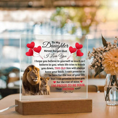 To My Daughter Old Lion – Acrylic Square ShineOn Fulfillment