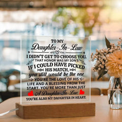 To My Daughter-in-Law Honor – Acrylic Square ShineOn Fulfillment