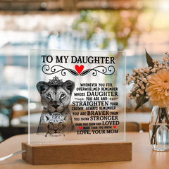 To My Daughter Lion Crown – Acrylic Square ShineOn Fulfillment