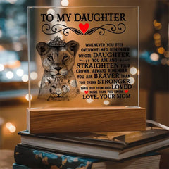 To My Daughter Lion Crown – Acrylic Square ShineOn Fulfillment