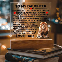 To My Daughter Braver – Acrylic Square ShineOn Fulfillment