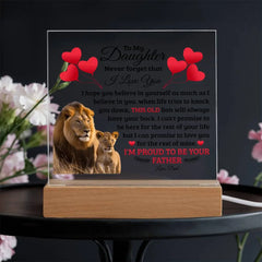 To My Daughter Old Lion – Acrylic Square ShineOn Fulfillment