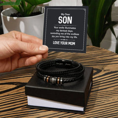 Your Smile - Mens Leather Bracelet ShineOn Fulfillment
