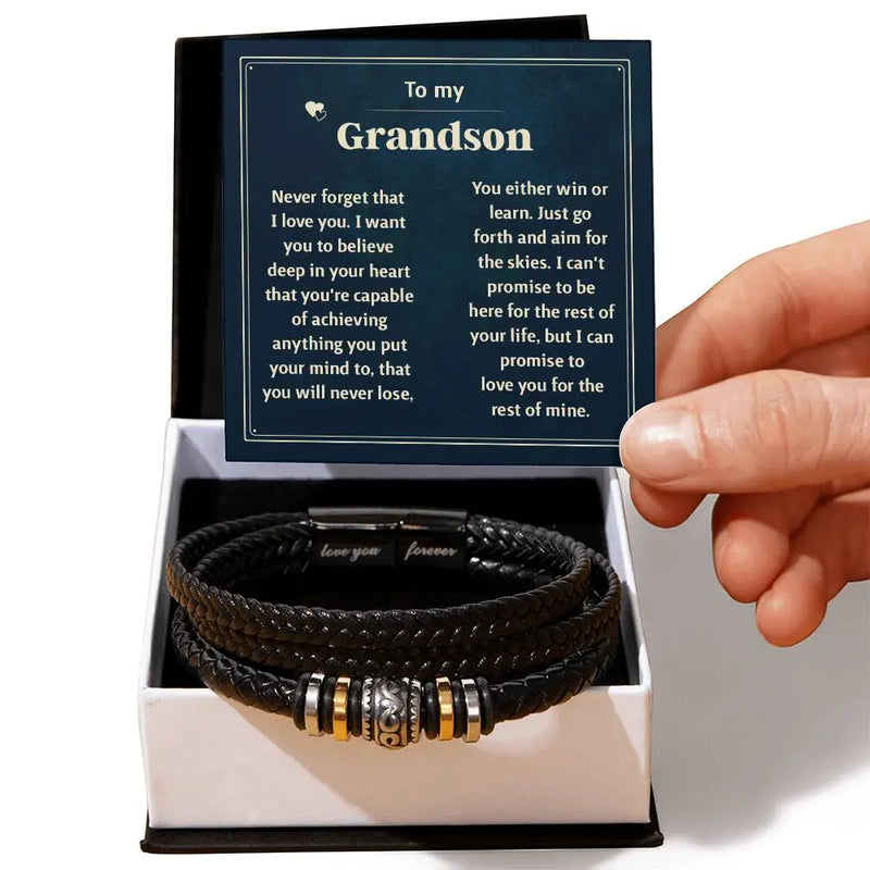 Last Forever Love You Forever (To My Grandson) – Bracelet ShineOn Fulfillment