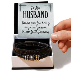 Being Special - Mens Leather Bracelet ShineOn Fulfillment