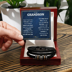 Never Forget Love You Forever (To My Grandson) – Bracelet ShineOn Fulfillment