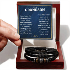 Never Forget Love You Forever (To My Grandson) – Bracelet ShineOn Fulfillment