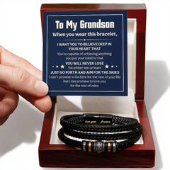 Love You Forever Will Never Lose (To My Grandson) – Bracelet ShineOn Fulfillment