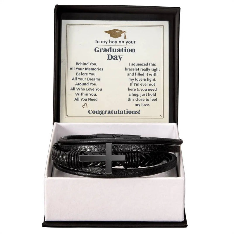 To My Boy Graduation Memories (Love You Forever) – Cross Bracelet ShineOn Fulfillment