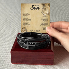 To My Son - Cross Bracelet ShineOn Fulfillment