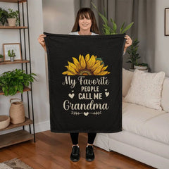 My Favorite People Call Me Grandma – Coral Fleece Blanket ShineOn Fulfillment