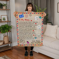 To My Mom Thank You – Coral Fleece Blanket ShineOn Fulfillment