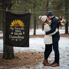 My Favorite People Call Me Grandma – Coral Fleece Blanket ShineOn Fulfillment