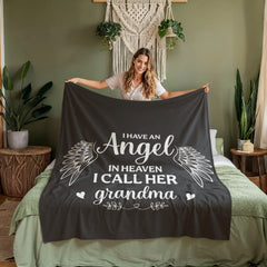 I Have an Angel in Heaven, I Call Her Grandma – Coral Fleece Blanket ShineOn Fulfillment