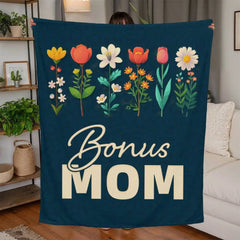 Bonus Mom – Jersey Fleece Blanket ShineOn Fulfillment