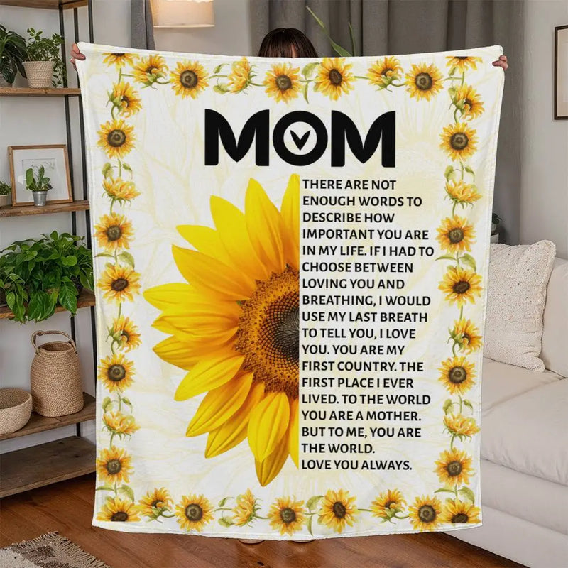 Dear Mom There Are Not Enough Words – Jersey Fleece Blanket ShineOn Fulfillment