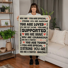 To My Daughter Braver (From Mom) – Sherpa Fleece Blanket ShineOn Fulfillment