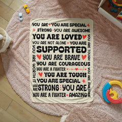 To My Daughter Braver (From Mom) – Sherpa Fleece Blanket ShineOn Fulfillment