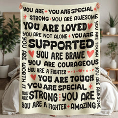 To My Daughter Braver (From Mom) – Sherpa Fleece Blanket ShineOn Fulfillment