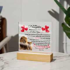 To My Daughter Old Lion – Acrylic Square ShineOn Fulfillment