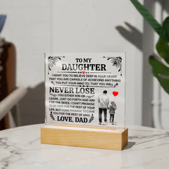 To My Daughter Promise – Acrylic Square ShineOn Fulfillment