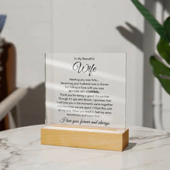To My Wife Fate – Acrylic Square ShineOn Fulfillment