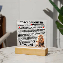 To My Daughter Braver – Acrylic Square ShineOn Fulfillment