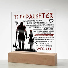 To My Daughter Skies – Acrylic Square ShineOn Fulfillment