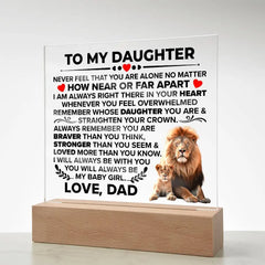 To My Daughter Braver – Acrylic Square ShineOn Fulfillment