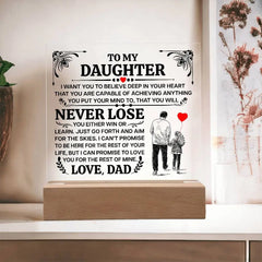 To My Daughter Promise – Acrylic Square ShineOn Fulfillment