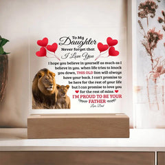 To My Daughter Old Lion – Acrylic Square ShineOn Fulfillment