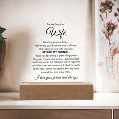 To My Wife Fate – Acrylic Square ShineOn Fulfillment