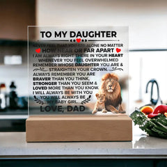 To My Daughter Braver – Acrylic Square ShineOn Fulfillment