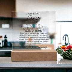 To My Wife Fate – Acrylic Square ShineOn Fulfillment