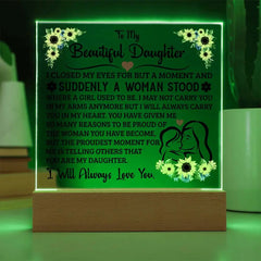 To My Daughter – Acrylic Square ShineOn Fulfillment