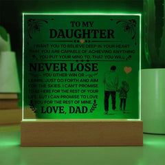 To My Daughter Promise – Acrylic Square ShineOn Fulfillment