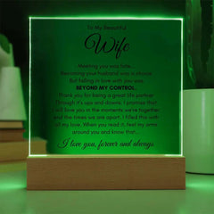 To My Wife Fate – Acrylic Square ShineOn Fulfillment