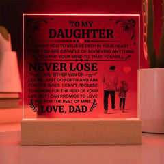 To My Daughter Promise – Acrylic Square ShineOn Fulfillment