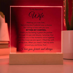 To My Wife Fate – Acrylic Square ShineOn Fulfillment