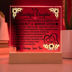 To My Daughter – Acrylic Square ShineOn Fulfillment