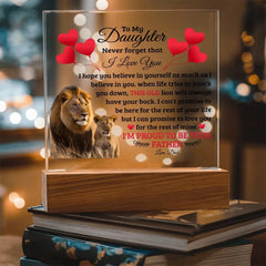To My Daughter Old Lion – Acrylic Square ShineOn Fulfillment