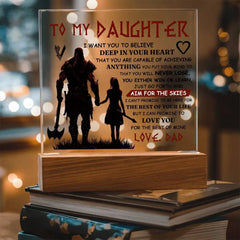 To My Daughter Skies – Acrylic Square ShineOn Fulfillment