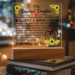 To My Daughter – Acrylic Square ShineOn Fulfillment