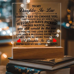 To My Daughter-in-Law Honor – Acrylic Square ShineOn Fulfillment