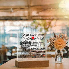 To My Daughter Lion Crown – Acrylic Square ShineOn Fulfillment