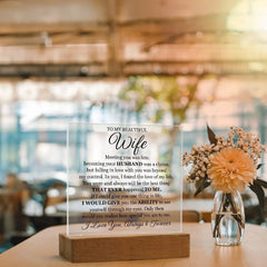 To My Beautiful Wife (Printed) – Acrylic Square ShineOn Fulfillment