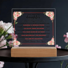To My Beautiful Daughter – Acrylic Square ShineOn Fulfillment